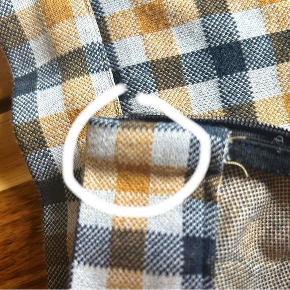 Free People Plaid yellow/black/white size 12 pleated - Picture 7 of 10